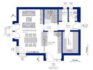 Fertighaus EVOLUTION 122 V6 von Bien-Zenker Schlüsselfertig ab 381970€, Stadtvilla Grundriss 1
