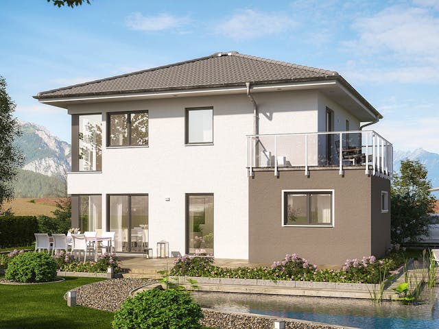 Fertighaus EVOLUTION 136 V4 von Bien-Zenker Schlüsselfertig ab 395884€, Stadtvilla Außenansicht 1