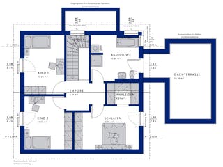 Fertighaus EVOLUTION 143 V5 von Bien-Zenker Schlüsselfertig ab 371613€, Satteldach-Klassiker Grundriss 2