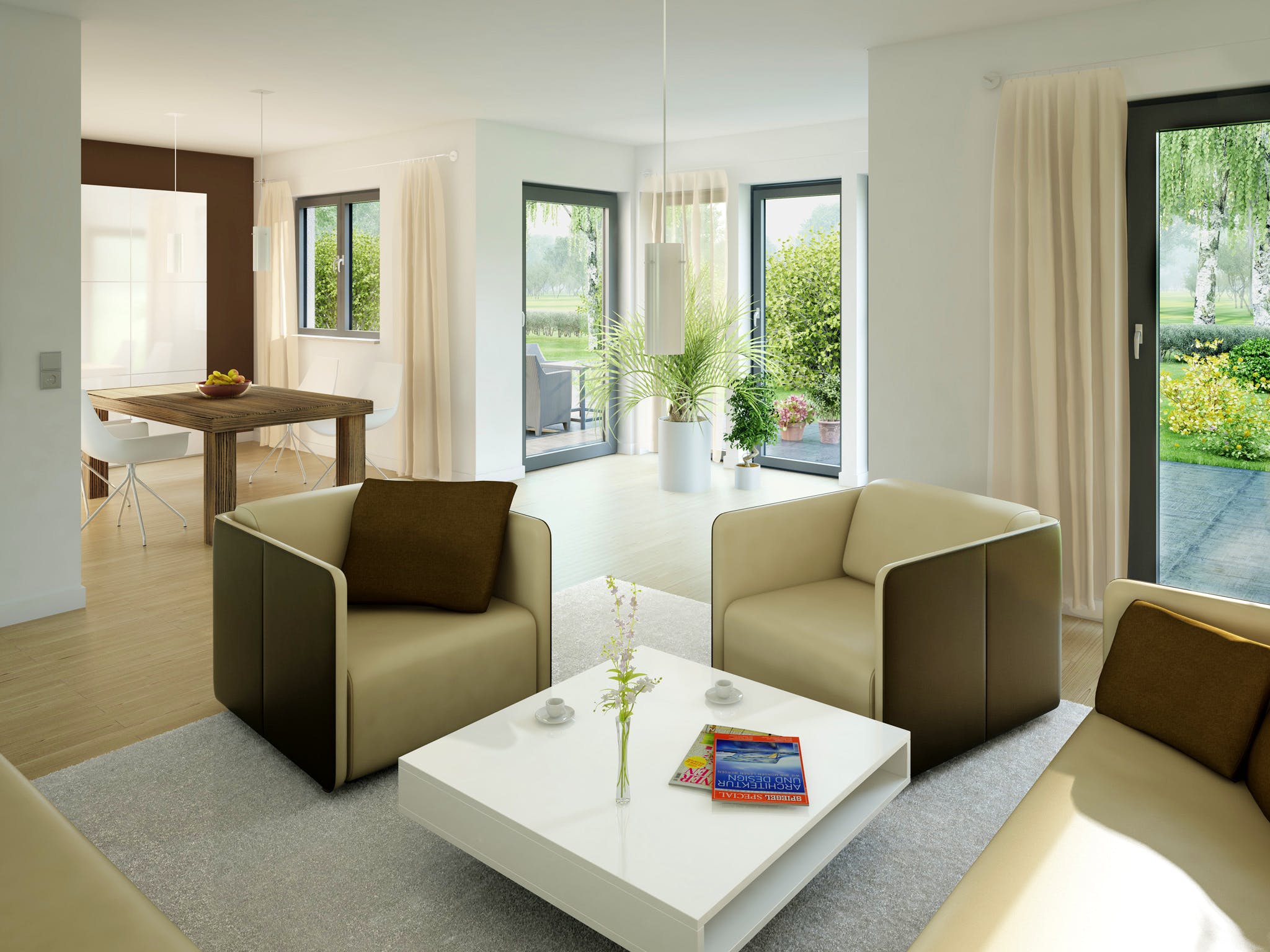 Fertighaus EVOLUTION 143 V5 von Bien-Zenker Schlüsselfertig ab 313391€, Satteldach-Klassiker Innenansicht 1