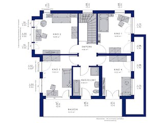 Fertighaus EVOLUTION 152 V7 von Bien-Zenker Schlüsselfertig ab 437013€, Cubushaus Grundriss 2