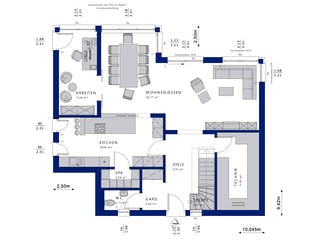 Fertighaus EVOLUTION 154 V4 von Bien-Zenker Schlüsselfertig ab 422522€, Stadtvilla Grundriss 1