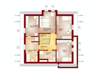 Fertighaus EVOLUTION 161 V2 von Bien-Zenker Schlüsselfertig ab 416726€, Satteldach-Klassiker Grundriss 2