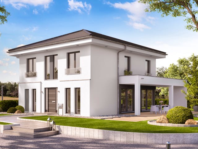 Fertighaus EVOLUTION 162 V5 von Bien-Zenker Schlüsselfertig ab 450570€, Stadtvilla Außenansicht 1