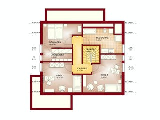 Fertighaus EVOLUTION 163 V2 von Bien-Zenker Schlüsselfertig ab 410779€, Satteldach-Klassiker Grundriss 2