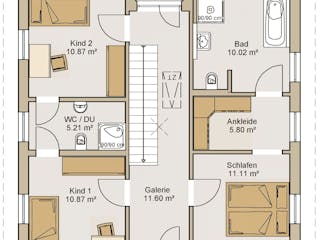 Fertighaus Kubus 0-140 von BoHolz Haus Schlüsselfertig ab 485365€, Cubushaus Grundriss 2