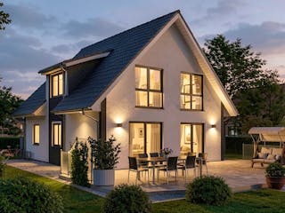 Massivhaus Prerow von TIMOWA Massivhäuser Schlüsselfertig ab 319900€, Satteldach-Klassiker Außenansicht 2