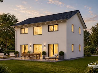Fertighaus Modern 156 (Diamant XL grande) von FischerHaus, Satteldach-Klassiker Außenansicht 1
