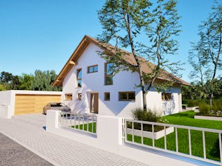 Massivhaus Entwurf NB195 von FAVORIT Massivhaus, Satteldach-Klassiker Außenansicht 10