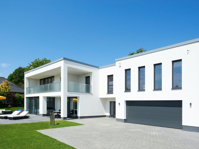 Fertighaus Calando von Büdenbender Hausbau Schlüsselfertig ab 938265€, Cubushaus Außenansicht 1