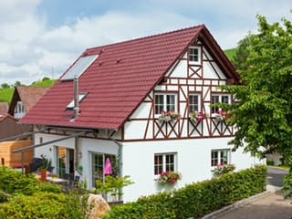 Fertighaus Calore von Büdenbender Hausbau Schlüsselfertig ab 293000€, Fachwerk Außenansicht 1