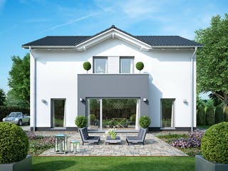 Massivhaus Calvus 632 von Heinz von Heiden, Satteldach-Klassiker Außenansicht 1