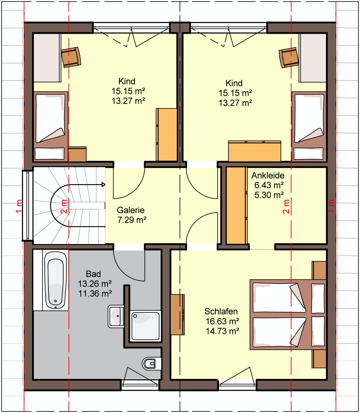 Fertighaus Camaro von Büdenbender Hausbau Schlüsselfertig ab 395255€, Satteldach-Klassiker Grundriss 2