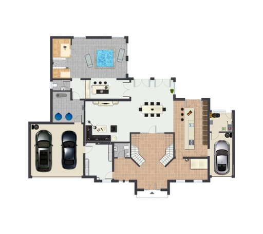 Fertighaus Cannstatt von GUSSEK HAUS Schlüsselfertig ab 799200€, Stadtvilla Grundriss 1
