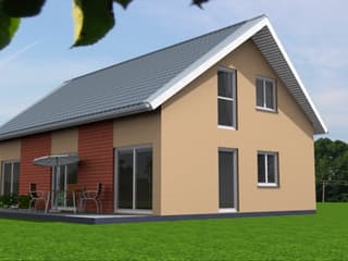 Fertighaus Carolina 162 von Klaus Kowalski Immobilien Schlüsselfertig ab 205218€, Satteldach-Klassiker Außenansicht 1