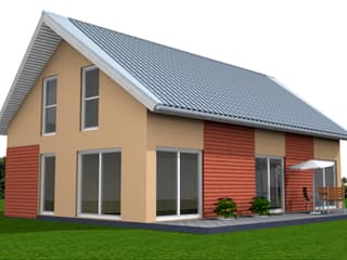 Fertighaus Carolina 162 von Klaus Kowalski Immobilien Schlüsselfertig ab 205218€, Satteldach-Klassiker Außenansicht 2