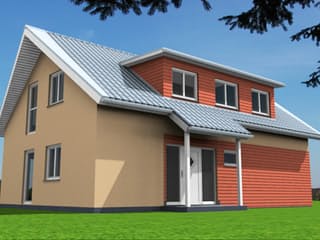 Fertighaus Carolina 162 von Klaus Kowalski Immobilien Schlüsselfertig ab 205218€, Satteldach-Klassiker Außenansicht 3