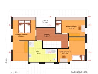 Fertighaus Carolina 162 von Klaus Kowalski Immobilien Schlüsselfertig ab 205218€, Satteldach-Klassiker Grundriss 1