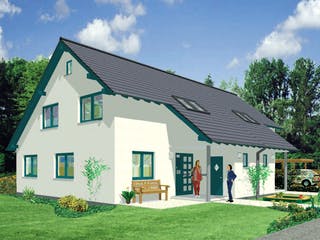 Massivhaus Castelletto von VARIANT-HAUS Bausatzhaus ab 41017€, Satteldach-Klassiker Außenansicht 1