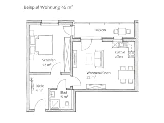Massivhaus Eigentumswohnung 45-85 von Ever Energy Home, Satteldach-Klassiker Außenansicht 3