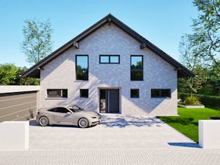 Massivhaus Entwurf NB195 von FAVORIT Massivhaus, Satteldach-Klassiker Außenansicht 7