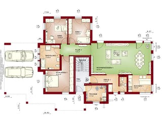 Fertighaus CELEBRATION 282 V2 von Bien-Zenker Schlüsselfertig ab 447948€, Stadtvilla Grundriss 1