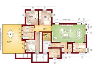 Fertighaus CELEBRATION 282 V2 von Bien-Zenker Schlüsselfertig ab 447948€, Stadtvilla Grundriss 2