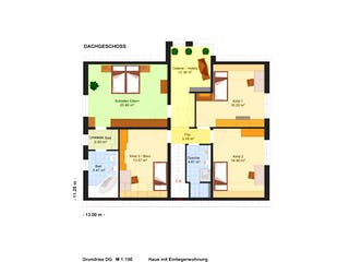 Fertighaus Celine 285 von Klaus Kowalski Immobilien Schlüsselfertig ab 276131€, Satteldach-Klassiker Grundriss 2