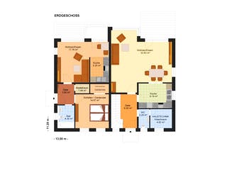 Fertighaus Celine 285 von Klaus Kowalski Immobilien Schlüsselfertig ab 276131€, Satteldach-Klassiker Grundriss 3