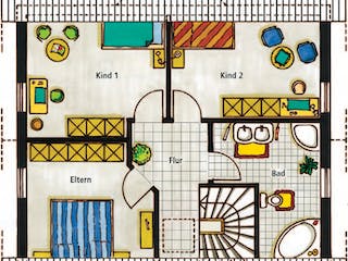 Massivhaus Cesano von VARIANT-HAUS Bausatzhaus ab 40113€, Satteldach-Klassiker Grundriss 2