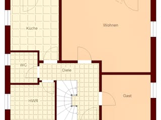 Massivhaus Barhöft von TIMOWA Massivhäuser Schlüsselfertig ab 289900€, Satteldach-Klassiker Grundriss 1