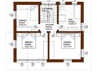 Blockhaus Charme 112 von Rubner Haus AT Schlüsselfertig ab 270000€, Satteldach-Klassiker Grundriss 2