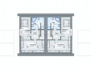 Fertighaus Chiemsee von Ludwig Andrä Holzbau Schlüsselfertig ab 263340€, Satteldach-Klassiker Grundriss 3