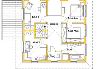 Christine 1 (KfW-Effizienzhaus 40) Grundriss