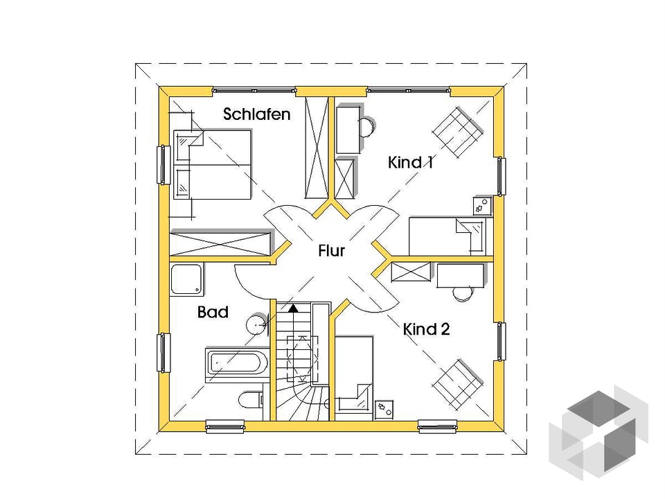 Christine 3 (KfW-Effizienzhaus 40) von Dammann-Haus Grundriss