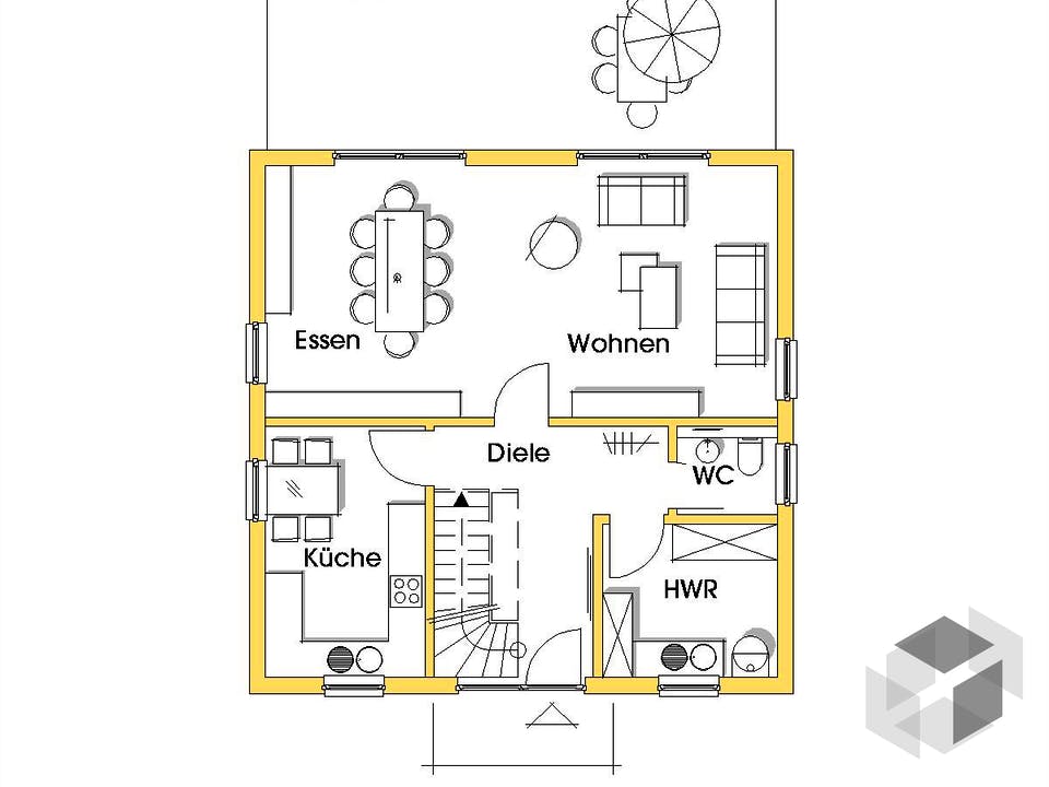 Christine 3 (KfW-Effizienzhaus 40) von Dammann-Haus Grundriss