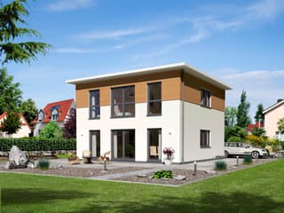 Fertighaus City 11.205 x 7.455 Flachdach mit Überstand von STREIF Haus, Cubushaus Außenansicht 1