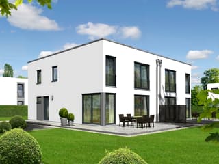 Massivhaus DH City 136 von Town & Country Haus Deutschland Schlüsselfertig ab 195290€, Cubushaus Außenansicht 1