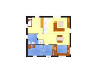 Fertighaus City 136 PD von DIG-Haus Vertriebs Schlüsselfertig ab 261000€, Pultdachhaus Grundriss 1