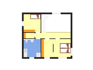 Fertighaus City 136 PD von DIG-Haus Vertriebs Schlüsselfertig ab 261000€, Pultdachhaus Grundriss 2