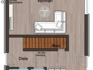 Massivhaus City 136 - Stadtvilla von Town & Country Haus Deutschland, Cubushaus Grundriss 1