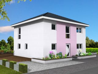Fertighaus City 136 WD von DIG-Haus Vertriebs Schlüsselfertig ab 253000€, Stadtvilla Außenansicht 1
