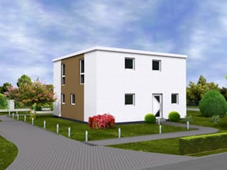 Fertighaus City 138 FD von DIG-Haus Vertriebs Schlüsselfertig ab 259000€, Cubushaus Außenansicht 1