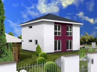 Fertighaus City 138 WD von DIG-Haus Vertriebs Schlüsselfertig ab 238500€, Stadtvilla Außenansicht 2