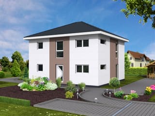 Fertighaus City 152 WD von DIG-Haus Vertriebs Schlüsselfertig ab 249000€, Stadtvilla Außenansicht 1