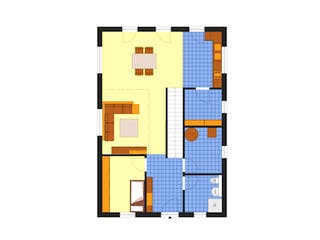 Fertighaus City 156 PD von DIG-Haus Vertriebs Schlüsselfertig ab 286500€, Satteldach-Klassiker Grundriss 1