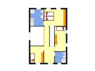 Fertighaus City 156 WD von DIG-Haus Vertriebs Schlüsselfertig ab 279500€, Stadtvilla Grundriss 2