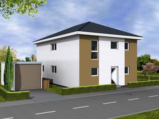 Fertighaus City 169 WD von DIG-Haus Vertriebs Schlüsselfertig ab 267500€, Stadtvilla Außenansicht 1