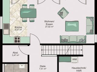Fertighaus City 2 von STREIF Haus, Cubushaus Grundriss 1