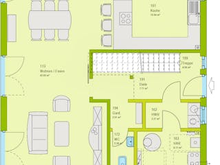 Fertighaus City 3 von massa haus Ausbauhaus ab 96999€, Stadtvilla Grundriss 1